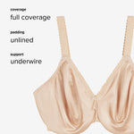 Wacoal Women's Simple Shaping Unlined Full Coverage Minimizer Bra, 857109, Black, 38DD