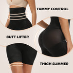 SHAPERIN High Waisted Shaper Panty for Women, Tummy Control Panty Belly Slimming Body Shaperwear Underwear Thigh Trimmer Black M