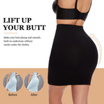 JOYSHAPER Half Slip Skirt for Women Under Dresses Tummy Control Shapewear Dress Slip with Built-in Thong Black S