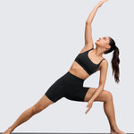 CRZ YOGA Butterluxe No Front Seam Biker Shorts 6" - High Waisted Lounge Pilates Workout Athletic Womens Buttery Soft Black Small