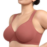 HSIA Bras for Women Minimizer Full Coverage, Plus Size T Shirt Unlined Underwire Smooth Bra, Seamless Cups Joan Ultimate Soft