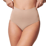 SPANX shape ExtraOrdinary Brief - Sculpting with Compression - Women's Shapewear Underwear - Recycled Nylon Fabric Blend - Toasted Oatmeal - Medium