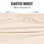 MANCYFIT Half Slips for Women Underskirt Dress Extender Lace Trim Knee Length Midi Skirt 14-25" Length Nude Small