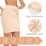 ONEW Shapewear Slips For Under Dress Half Slip Dress Tummy Control Seamless Slip Skirt Body Shaper For Women,Beige,Large