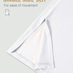 MANCYFIT Women's Half Slips for Under Dresses Non Cling Under Skirt Slips with Single Side Slits White Large