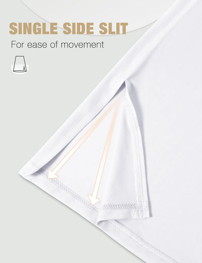MANCYFIT Women's Half Slips for Under Dresses Non Cling Under Skirt Slips with Single Side Slits White Medium