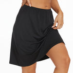 MANCYFIT Half Slips for Women Under Dress Underskirt Dress Midi Skirt Slip Black S