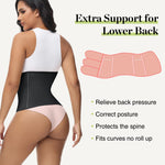 SHAPSHE Waist Trainer for Women Postpartum Abdominal Binder Girdles Cincher Corset Shapewear Stomach Wrap Black 3XL