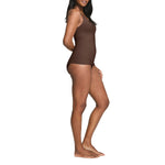 SPANX ASSETS V-Neck Cami - Seamless - Lightweight Shapewear - 360 Shaping - Tummy-Smoothing - Adjustable Straps - Chestnut Brown - Medium