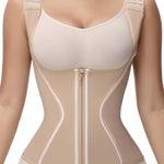 SHAPSHE Waist Trainer for Women, Tummy Control Sports Girdle, Workout Body Shaper with Adjustable Shoulder Strap Tan M