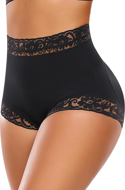 Werena Padded Underwear for Women Butt Lifting Panties Tummy Control Shapewear Butt Pads Lace Booty Enhancer Panty