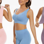 Lemef 3-Pack Seamless Sports Bra Wirefree Yoga Bra with Removable Pads for Women
