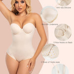 Slimers Strapless Shapewear Seamless Bodysuit - Tummy Control Sculpt Body Shaper : Removable Straps Butt Lifting Shapewear