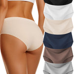 Yifumen Seamless Underwear for Womens No Show Hipster Panties Breathable Invisible Cheeky Bikini Soft Stretch Ladies 6 Pack