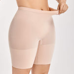 DELIMIRA Women's Tummy Control Shapewear Thigh Slimmer Shorts High Waist Beige Medium