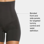 SPANX SPANXsculpt OnCore High-Waisted Mid-Thigh Short - Powerful Sculpting Shapwear for Women - Level 4 Compression - Core Control - Black - Medium - Standard