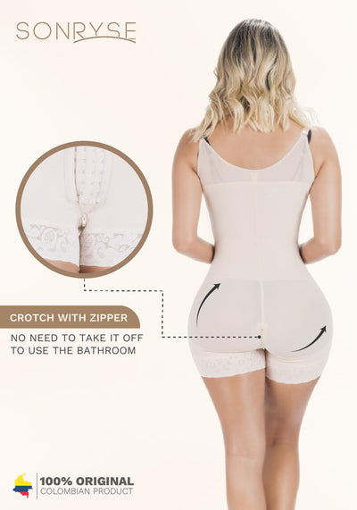 Sonryse 068BF Fajas Colombianas Postparto Postpartum Post Surgery Lipo Compression Garments Tummy Tuck Beige Small