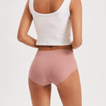 INNERSY Women's Seamless No Show Hipster Panties Invisible Light Underwear 3-Pack(Black/Brick Red/Nude,Medium)