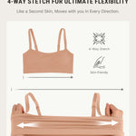 FeelinGirl Bras for Women Wireless Seamless Bralettes, No Wire Unlined Comfort Buttery Soft Bras for Sleep Everyday, Dark Skin, L