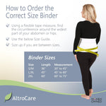 AltroCare Postpartum & Post Surgery Abdominal Binder. 3-Panel belly band for recovery after childbirth, hysterectomy, tummy tuck, hernia, diastasis recti. Size S/M (30" to 45"). Made in USA.