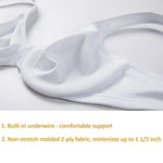 DELIMIRA Women's Minimizer Bra Plus Size Underwire Smooth Full Coverage Seamless Bras White 34E