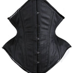 SHAPERX Women Waist Training Corsets Double Steel Boned Heavy Duty Long Torso Body Shaper, SZ1793-Black-2XL