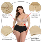 woahee Women's Arm Shaper Plus Size Arm Faja Compression Sleeve Garment Post Surgical Arm Shapewear Nude XX-Large