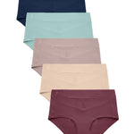 Kindred Bravely Women's Sustainable Hipster Panty 5 Pack | Comfortable Maternity & Postpartum Underwear (Assorted, Medium/Large)