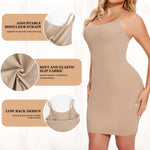 JOYSHAPER Body Shaper for Women Full Slips for Under Dress Adjustable Spaghetti Strap Nude L