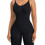 Women's Seamless Shapewear Tummy Control Bodysuit Body Shaper V Neck Seamless Butt Lifter Full Shaping Bodyshapers (Black,XX-Large)
