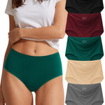 UEKUEKMY Cotton Panties for Women High Waisted Women's Underwear Breathable Full Coverage Ladies Briefs 5 Pack