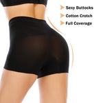 Womens Slip Shorts for Under Dress Seamless Shapewear Boyshorts Tummy Control Panties Shaping Shorts(#1 Black(light Tummy Control),Small)