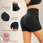 JOYSHAPER Womens Padded Underwear Butt Lifter Panties Butt Lifting Shapewear Tummy Control Booty Enhancer Shorts Black L