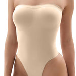 SHAPERX Strapless Bodysuit for Women Tummy Control Seamless Shapewear Thong Body Shaper with Invisible & Removable Straps