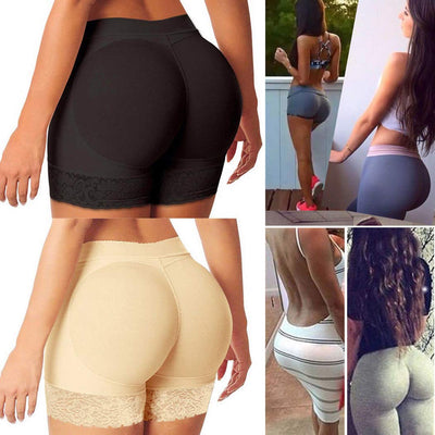 FLORATA Women's Seamless Butt Lifter Panties, Padded Underwear Hip Enhancer Panty, Booty Pads Butt Enhancer Shapewear Beige