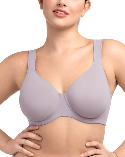 HSIA Bras for Women Minimizer Full Coverage, Plus Size T Shirt Unlined Underwire Smooth Bra, Seamless Cups Joan Ultimate Soft