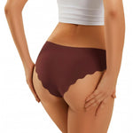 tichers Women’s Seamless Underwear, No Show Bikini Briefs, Soft Stretch Panties, Invisibles Underwear for Women, 6 Pack