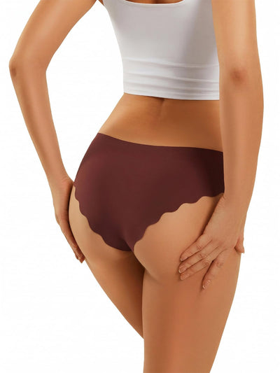 tichers Women’s Seamless Underwear, No Show Bikini Briefs, Soft Stretch Panties, Invisibles Underwear for Women, 6 Pack