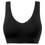 BESTENA Sports Bras for Women, Seamless Comfortable Sleep Bras Wirefree Black Bra with Removable Pads