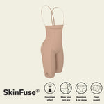 Leonisa Womens Seamless High Waist Shapewear with Thigh Compression,Beige,XL-XXL