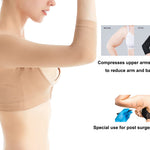 KSKshape Arm Shaper for Women Arm Compression Sleeves Post Surgical Slimming Sleeves Posture Corrector Tops Shapewear Beige