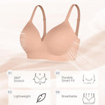 FeelinGirl Wireless Supportive Bra for Women, Seamless Comfort Bralettes No Underwire Full Coverage Everyday Bras