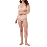 SPANX SPANXsupersmooth Undie-tectable Thong - Comfortable Core Control - Invisible Shapewear - Women No Show Thong Underwear - Soft Nude - Medium