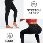 Ewedoos Leggings with Pockets for Women High Waisted Athletic Workout Compression Leggings Tummy Control Yoga Pants Women Black