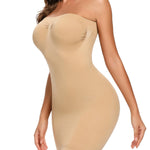 JOYSHAPER Strapless Shapewear Slip for Women Tummy Control Body Shaper Under Dress Full Slip Lingerie Beige L