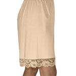Underworks Pettipants Cotton Knit Culotte Slip Bloomers Split Skirt 9-inch Inseam X-Large-Beige