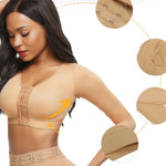 Plus Size Upper Arm Shaper Compression Sleeves for Women - Post-Surgery Slimmer & Corrector Shapewear Tops (02 Khaki XLarge)