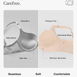 Popilush Wireless Bras for Women No Underwire Seamless Bra | Soft Breathable Fabric, Semi-Fixed Pads for Easy Care, T-Shirt Friendly, Travel and Everyday Comfort