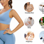 Lemef 3-Pack Seamless Sports Bra Wirefree Yoga Bra with Removable Pads for Women