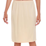 Wikoan Half Slip for Women Under Dress Basic Slips Dress Super Soft Modal Underskirt for Under Dresses,Nude,M